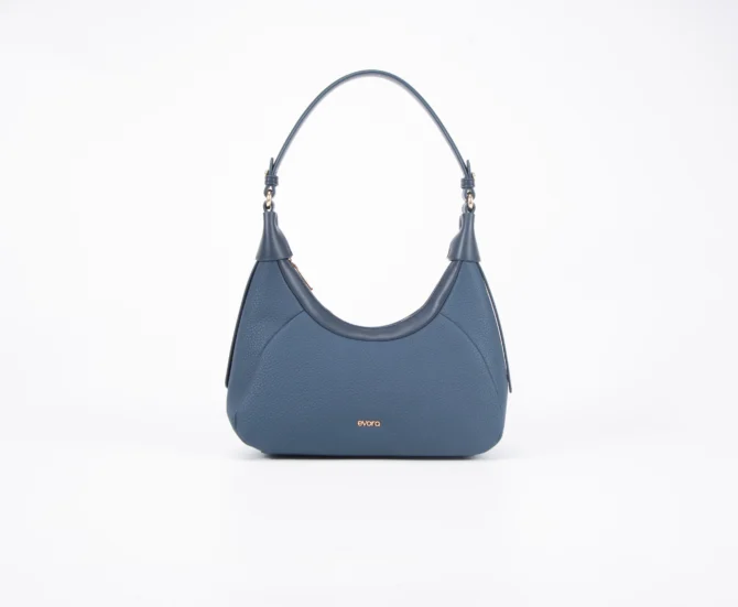 A petite women's handbag with an elegant design - blue